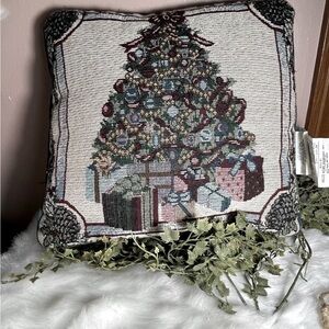Tapestry 12x12 Christmas pillow